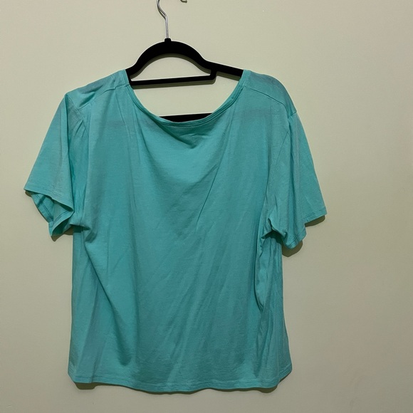 Aritiza TNA hip length loose crop top - turquoise - Picture 2 of 2